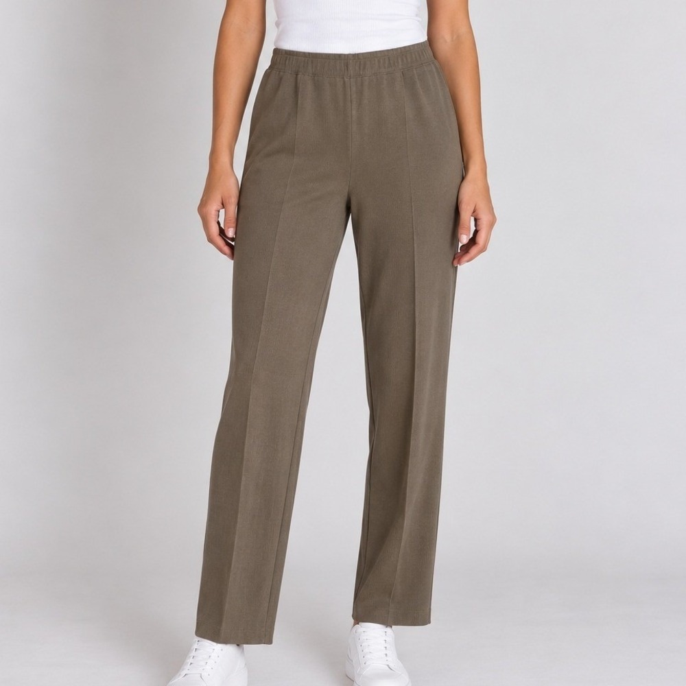 Ming Wang Pull On Straight Leg Pants Quiet Luxury Professional Old Money Preppy